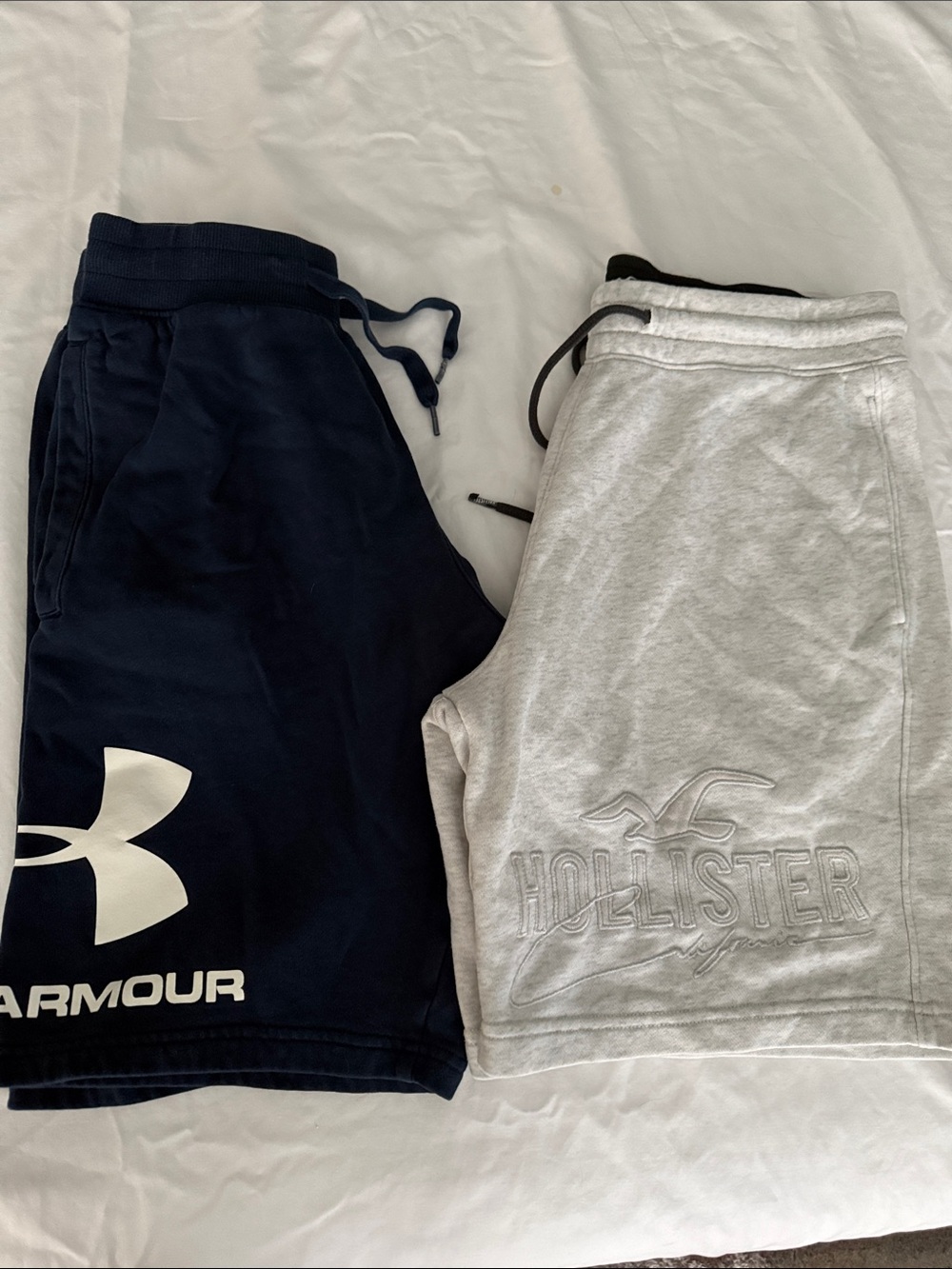 Men's Navy and light gray Athletic Shorts with Logo